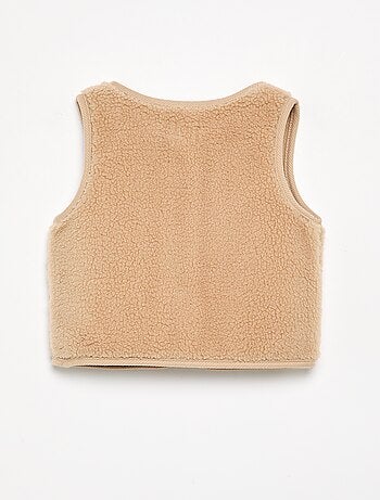 Gilet senza maniche effetto montone