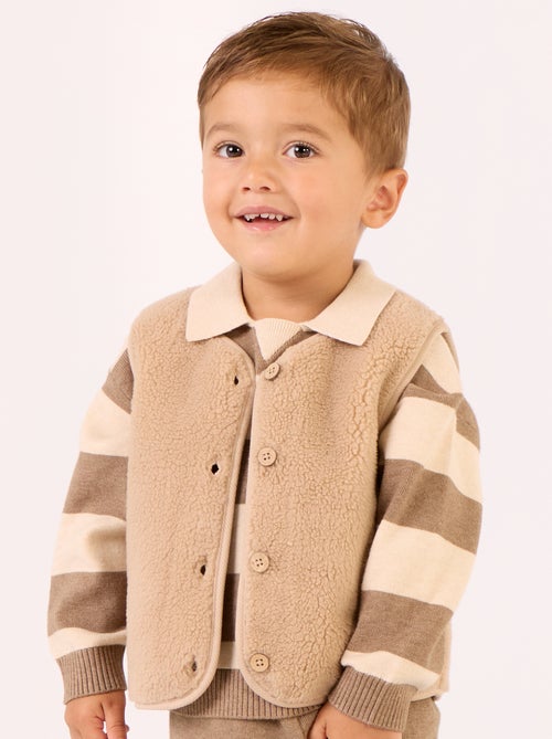 Gilet senza maniche effetto montone - Kiabi