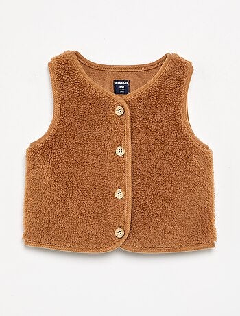 Gilet senza maniche effetto montone