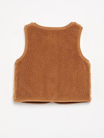 Gilet senza maniche effetto montone
