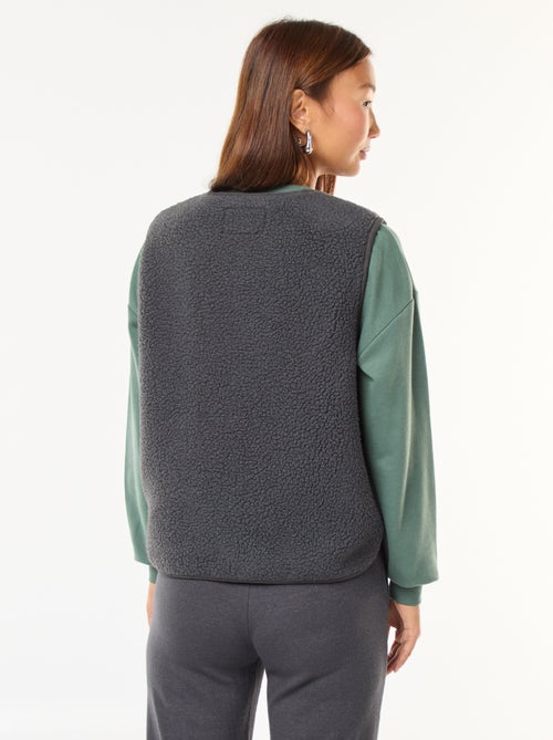 Gilet senza maniche effetto montone - Kiabi