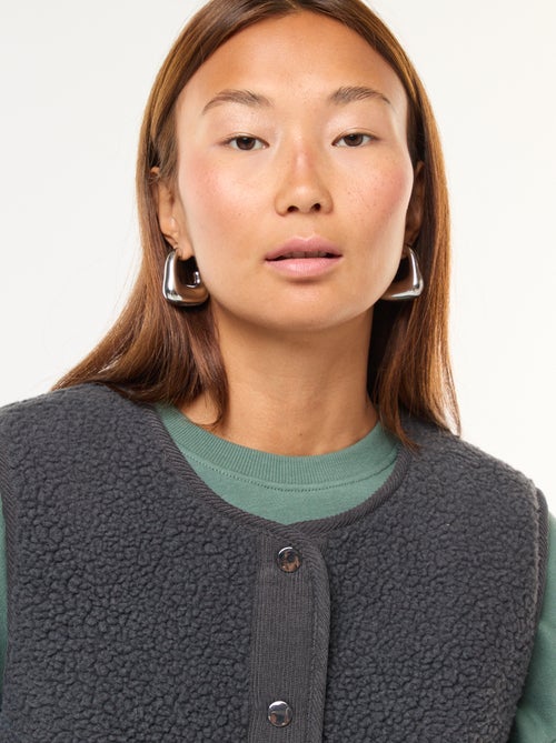 Gilet senza maniche effetto montone - Kiabi