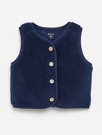 Gilet senza maniche effetto montone