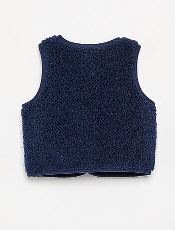 Gilet senza maniche effetto montone