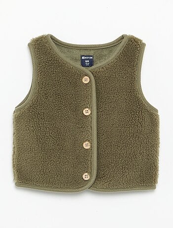 Gilet senza maniche effetto montone