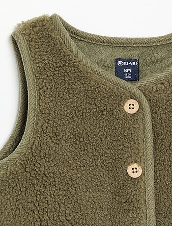 Gilet senza maniche effetto montone