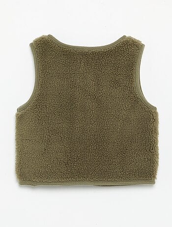 Gilet senza maniche effetto montone