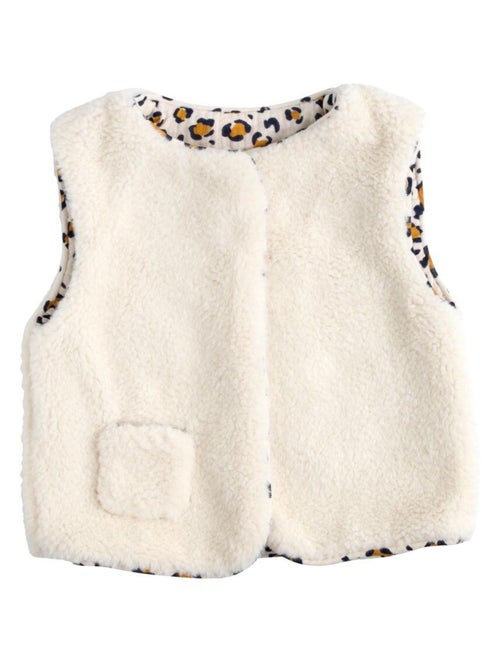 Gilet senza maniche in sherpa con fodera in garza di cotone leopardata per - SAUTHON - Kiabi