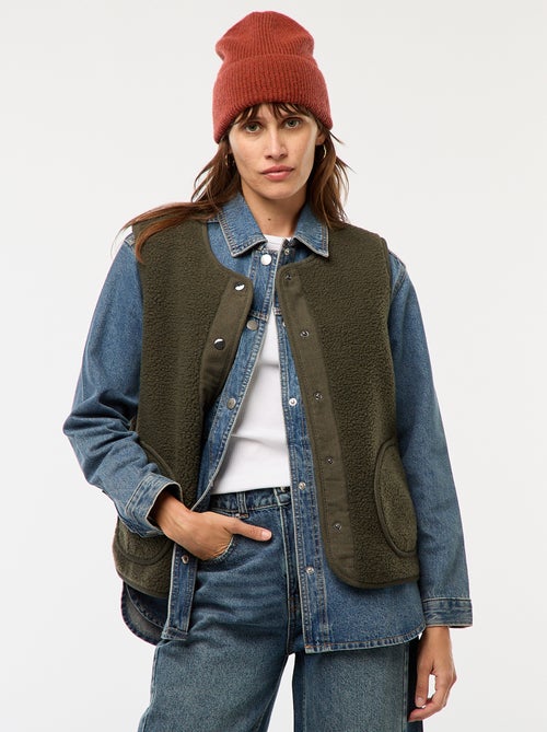 Gilet senza maniche in sherpa - Kiabi