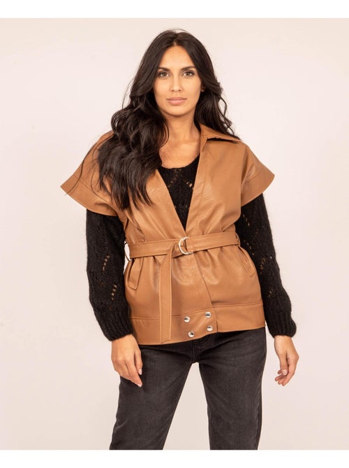 Gilet senza maniche in similpelle URBIA - Kiabi