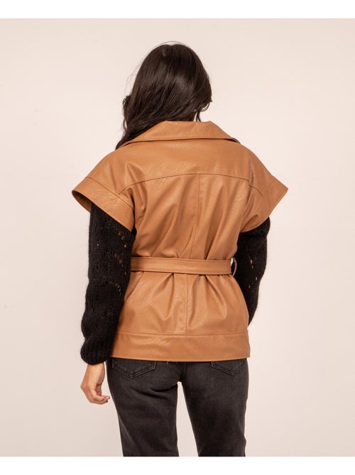 Gilet senza maniche in similpelle URBIA - Kiabi