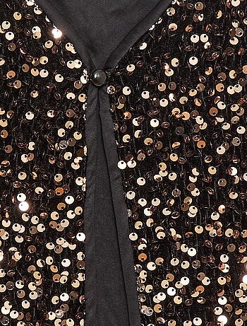 Gilet senza maniche in velluto con paillettes