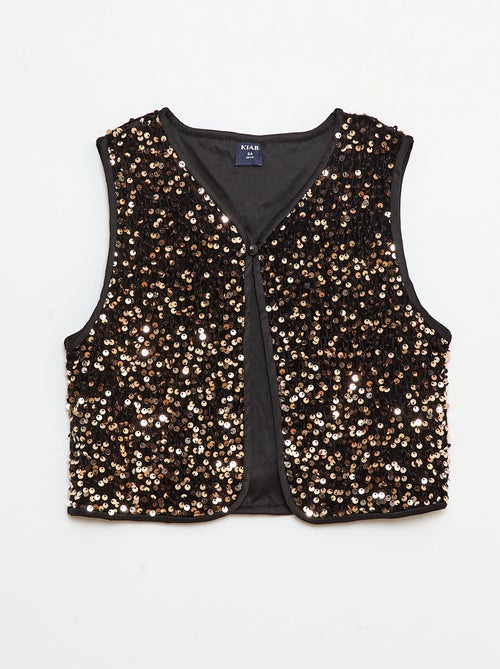 Gilet senza maniche in velluto con paillettes - Kiabi