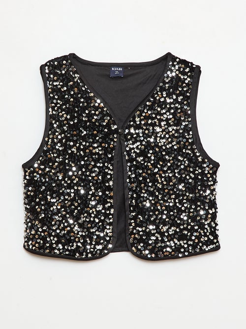 Gilet senza maniche in velluto con paillettes - Kiabi