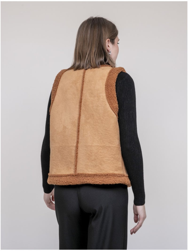 Gilet senza maniche KIMORA Marrone caramello - Kiabi