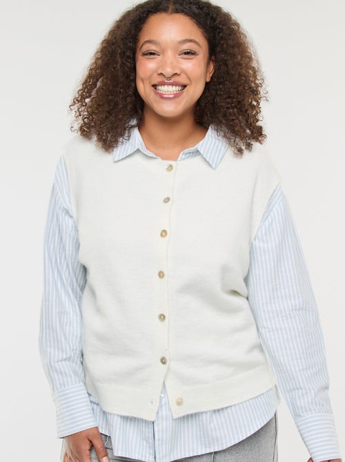 Gilet smanicato abbottonato - Kiabi