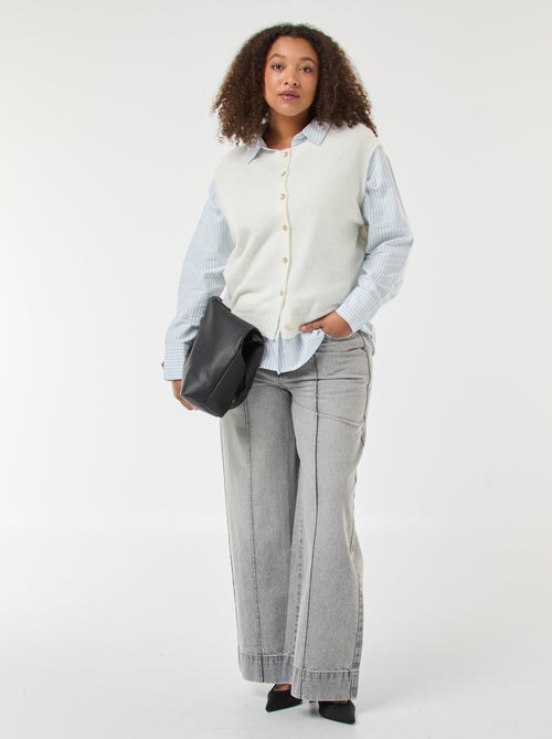 Gilet smanicato abbottonato - Kiabi