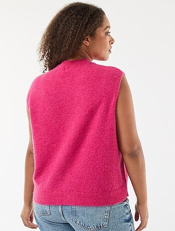 Gilet smanicato abbottonato