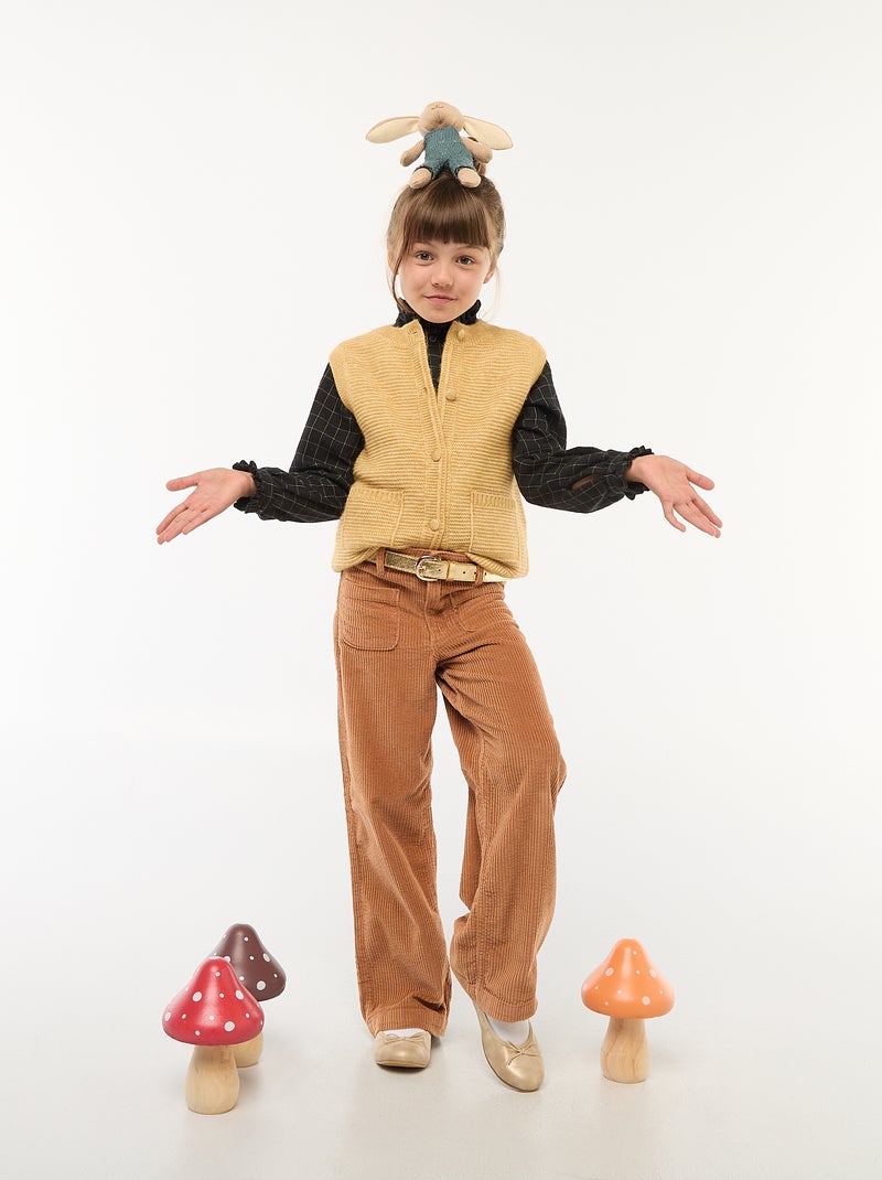 Gilet smanicato Beige - Kiabi