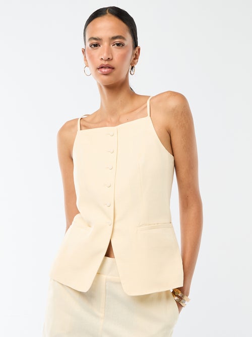 Gilet smanicato con bretelle - Kiabi