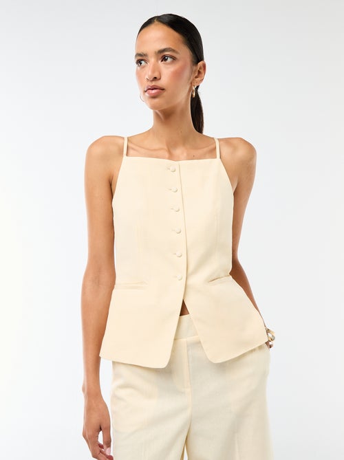 Gilet smanicato con bretelle - Kiabi