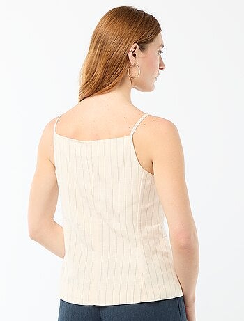 Gilet smanicato con bretelle