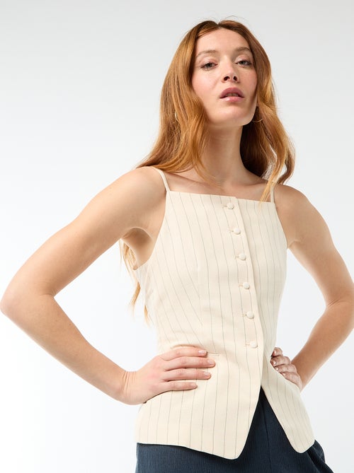 Gilet smanicato con bretelle - Kiabi