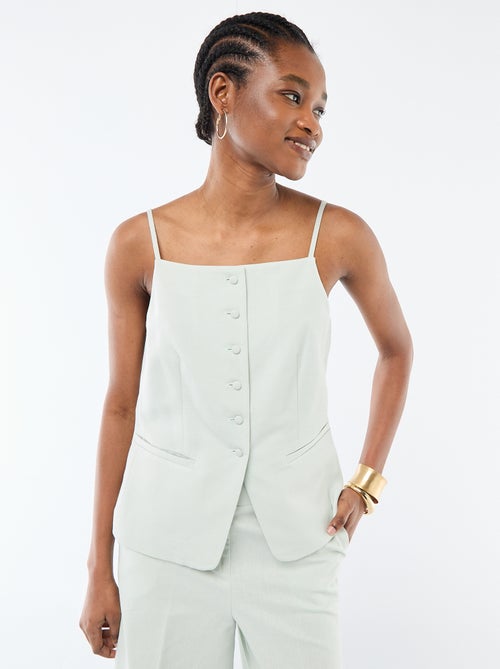 Gilet smanicato con bretelle - Kiabi