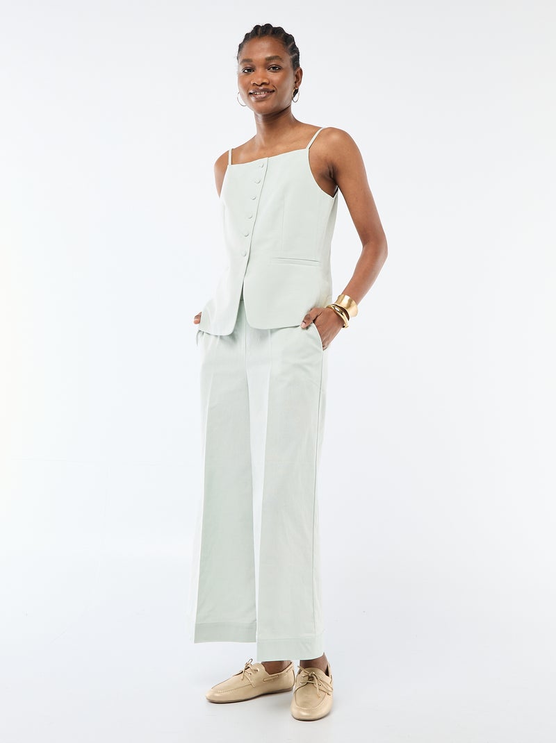 Gilet smanicato con bretelle Blu - Kiabi