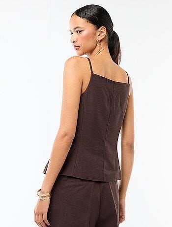 Gilet smanicato con bretelle