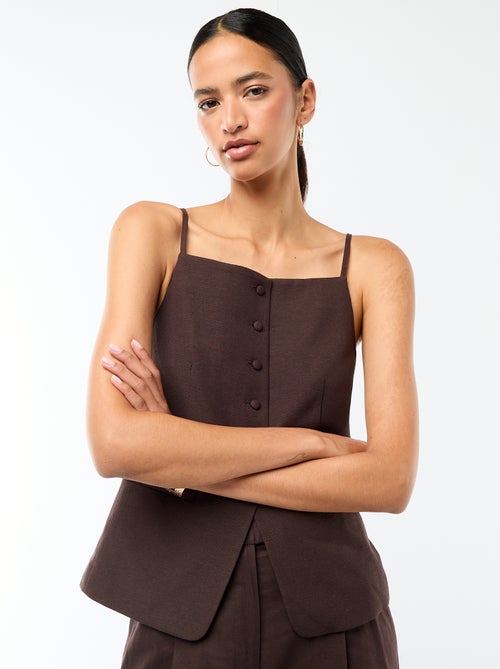 Gilet smanicato con bretelle - Kiabi