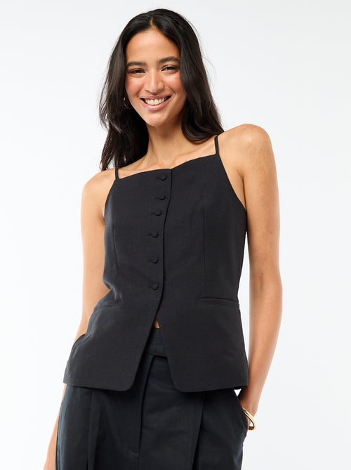 Gilet smanicato con bretelle - Kiabi