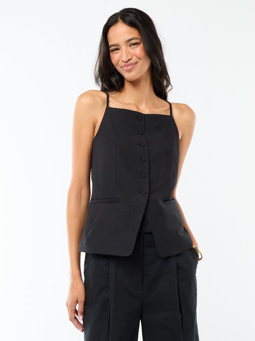 Gilet smanicato con bretelle - Kiabi