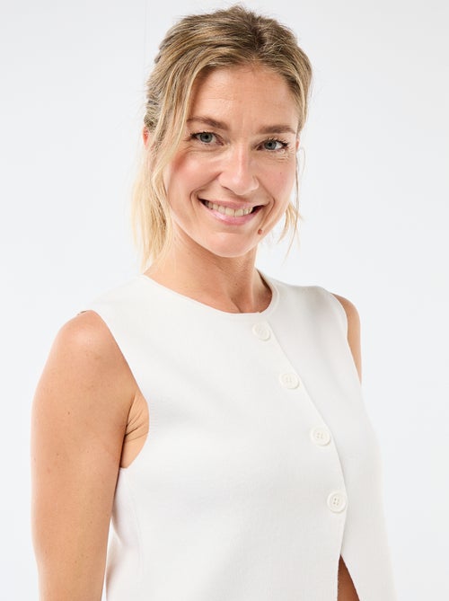 Gilet smanicato con collo rotondo - Kiabi