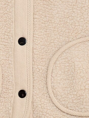 Gilet smanicato effetto montone