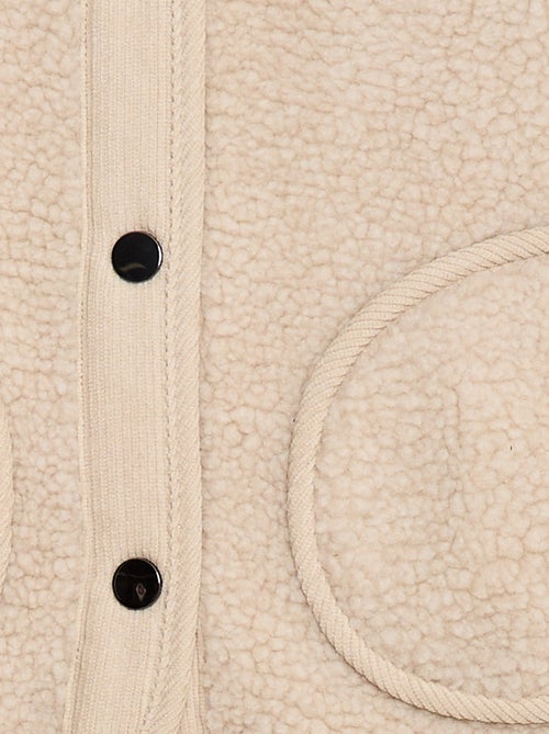 Gilet smanicato effetto montone - Kiabi