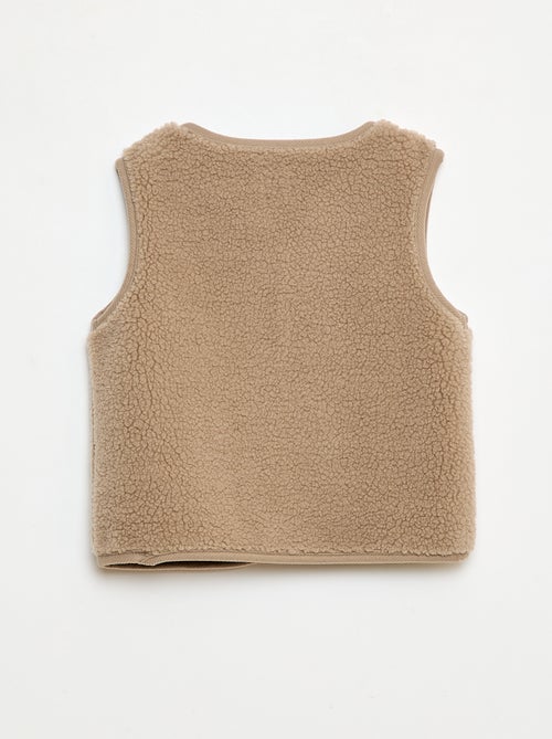 Gilet smanicato effetto montone - Kiabi