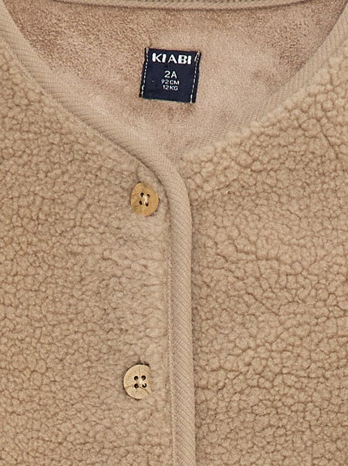 Gilet smanicato effetto montone - Kiabi