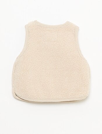 Gilet smanicato effetto montone