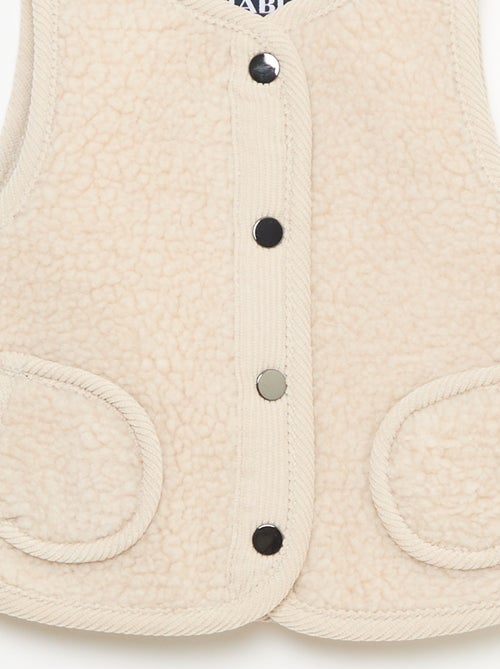 Gilet smanicato effetto montone - Kiabi