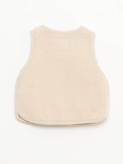 Gilet smanicato effetto montone - Kiabi