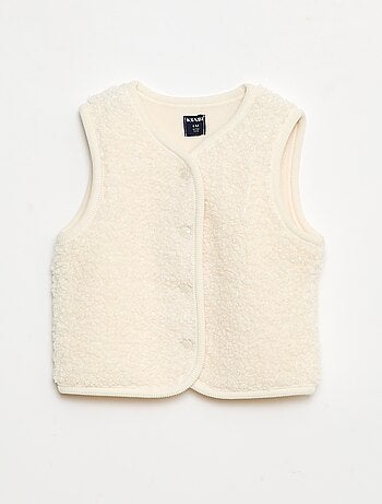 Gilet smanicato effetto montone