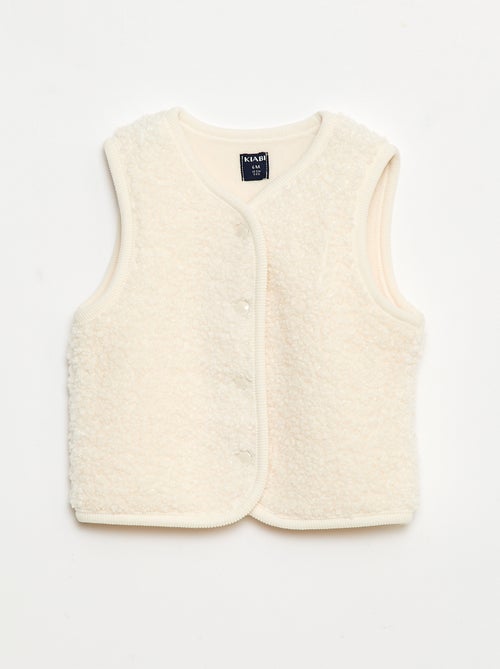 Gilet smanicato effetto montone - Kiabi
