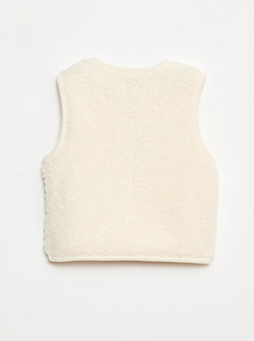 Gilet smanicato effetto montone - Kiabi
