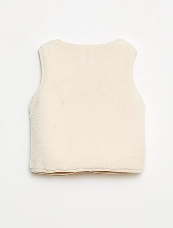 Gilet smanicato effetto montone