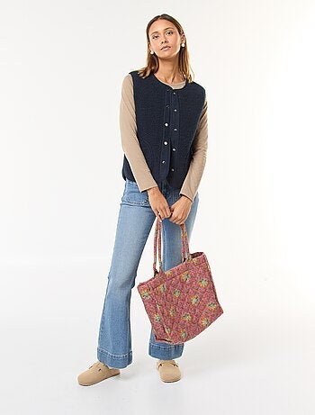 Gilet smanicato effetto montone
