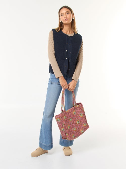 Gilet smanicato effetto montone - Kiabi