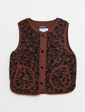 Gilet smanicato effetto montone