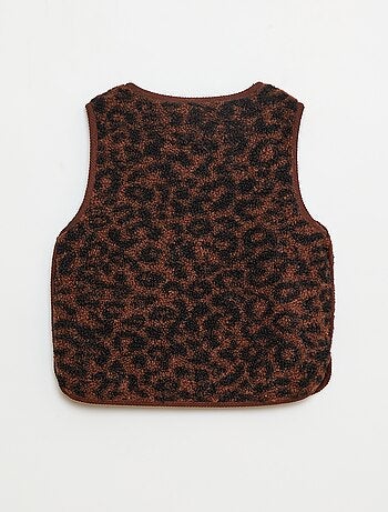 Gilet smanicato effetto montone