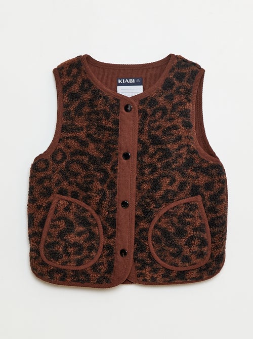 Gilet smanicato effetto montone - Kiabi